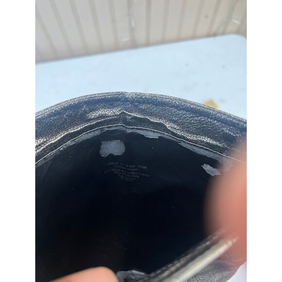 Nordstrom Women's Metallic Leather Harness Riding boots Sz 7.5 - Picture 8 of 8